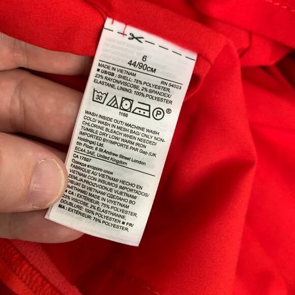 Banana Republic Red Striped Dress, Size 6 - Picture 4 of 6